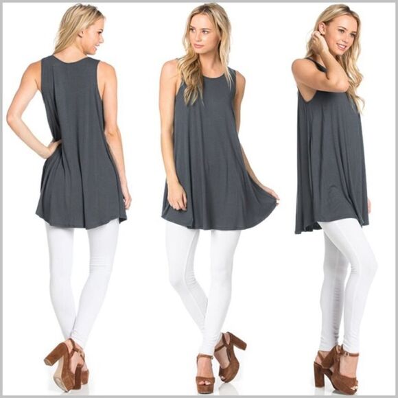 Charcoal Gray Swing Tank SMALL - Picture 5 of 6